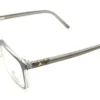 Aro oftálmico Actuale color gris transparente forma rectangular vista en ángulo izquierdo