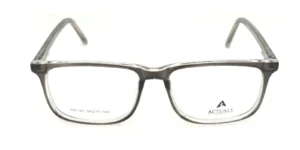 Aro oftálmico Actuale color gris transparente forma rectangular vista frontal