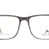 Aro oftálmico Actuale color gris transparente forma rectangular vista frontal flat