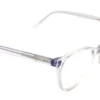 Aro oftálmico Adriana Roth acetato transparente azul vista lateral modelo 240509 medida 55 18 145