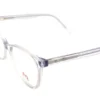 Aro oftálmico Adriana Roth acetato transparente azul vista diagonal modelo 240509 medida 55 18 145
