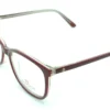 Aro oftálmico Bardot color rojo forma mariposa vista en ángulo izquierdo