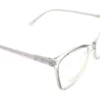 Vista lateral del aro oftálmico Bellunc AC gris lila forma mariposa