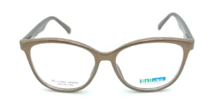 Aro oftálmico Belluno acetato café transparente modelo 240838 medida 54 16 145