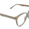 Aro oftálmico Belluno acetato café transparente vista lateral modelo 240838 medida 54 16 145