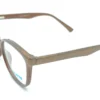 Aro oftálmico Belluno acetato café transparente vista diagonal modelo 240838 medida 54 16 145