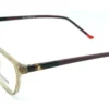 Aro oftálmico Belluno acetato café transparente vista diagonal modelo 240309 medida 50 17 140