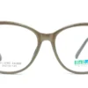 Aro oftálmico Belluno acetato café transparente frontal modelo 240838 medida 54 16 145