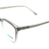 Aro oftálmico Belluno acetato gris rosa transparente vista diagonal modelo 240828 medida 54 17 140
