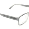 Aro oftálmico Belluno acetato gris transparente vista lateral modelo 240850 medida 58 18 147