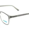 Aro oftálmico Belluno acetato gris transparente vista diagonal modelo 240817 medida 51 19 145