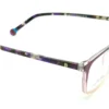Aro oftálmico Belluno acetato morado rojo transparente vista lateral modelo 240303 medida 50 18 140