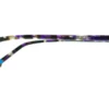 Aro oftálmico Belluno acetato morado rojo transparente con vista de varilla modelo 240303 medida 50 18 140