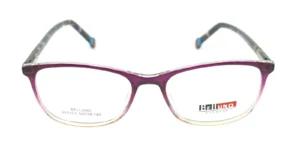 Aro oftálmico Belluno acetato morado rojo transparente modelo 240303 medida 50 18 140