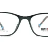 Aro oftálmico Belluno acetato negro frontal modelo 240303 medida 50 18 140