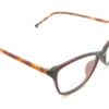 Aro oftálmico Belluno acetato ocre vista lateral modelo 240307 medida 52 17 142