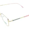 Aro oftálmico Belluno metal gris rosa dorado vista diagonal modelo 240815 medida 56 16 143