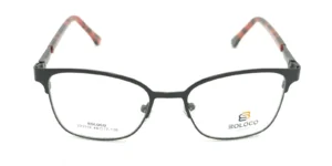 Aro oftálmico Boloco metal negro rojo modelo 231112 medida 48 17 138