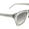 Vista lateral del aro de sol DKNY AC gris forma rectangular medida 51 21 140