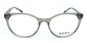 Aro oftálmico DKNY AC gris transparente forma rectangular redondeada medida 52 17 135