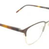 Vista lateral del aro oftálmico DKNY metal café forma rectangular medida 54 16 145