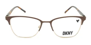 Aro oftálmico DKNY metal café forma rectangular medida 54 16 145