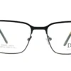 Aro oftálmico Daniel Klein metal negro frontal modelo 231116 medida 53 17 143