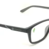 Vista lateral del aro oftálmico Dragon AC negro forma rectangular medida 55 17 145