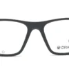 Vista frontal del aro oftálmico Dragon AC negro forma rectangular medida 55 17 145