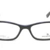 Vista diagonal del aro oftálmico D´Most AC negro azul rectangular medida 53 17 145