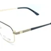 Vista diagonal del aro oftálmico Eight to Eighty dorado negro forma rectangular