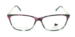 Aro oftálmico Fresh Face femenino negro y morado rectangular modelo 221002 medida 51 16 138