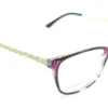 Aro oftálmico Fresh Face femenino negro y morado vista diagonal modelo 221002 medida 51 16 138