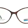 Aro oftálmico Goretty femenino color vino forma mariposa vista frontal flat