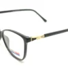 Vista lateral del aro oftálmico Goretty negro estilo cat eye femenino modelo 220102
