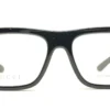 Vista frontal del aro oftálmico Gucci AC negro forma rectangular medida 54 16 145