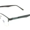 Aro oftálmico Heller negro semi al aire vista diagonal modelo 240302 medida 57 17 143