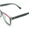 Aro oftálmico Karisma color negro fucsia forma mariposa vista en ángulo izquierdo
