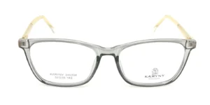 Aro oftálmico Karyny AC gris transparente rectangular redondeado medida 52 16 142