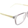 Aro oftálmico Karyny acetato rosa transparente dorado vista lateral modelo 240304 medida 52 16 142