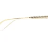 Aro oftálmico Karyny acetato rosa transparente dorado con vista de varilla modelo 240304 medida 52 16 142