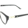 Vista diagonal del aro oftálmico LCT AC femenino negro forma mariposa