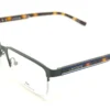 Vista diagonal del aro oftálmico Lacoste verde mate semi al aire forma rectangular medida 55 19 145