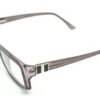 Vista diagonal del aro oftálmico Lady’s View AC morado rectangular medida 54 18 137