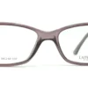 Vista frontal del aro oftálmico Lady’s View AC morado rectangular medida 54 18 137