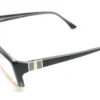 Vista diagonal del aro oftálmico Lady’s View AC negro rosado rectangular medida 54 18 137