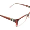 Vista lateral del aro oftálmico Lady’s View AC vino rosa rectangular medida 54 18 137