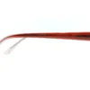 Detalle lateral del aro oftálmico Lady’s View AC vino rosa rectangular medida 54 18 137