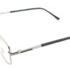 Vista de varillas del aro oftálmico Lontano metal gris cuadrado modelo 230803