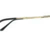 Detalle lateral del aro oftálmico Lontano F024 unisex color café dorado rectangular medida 52 18 145